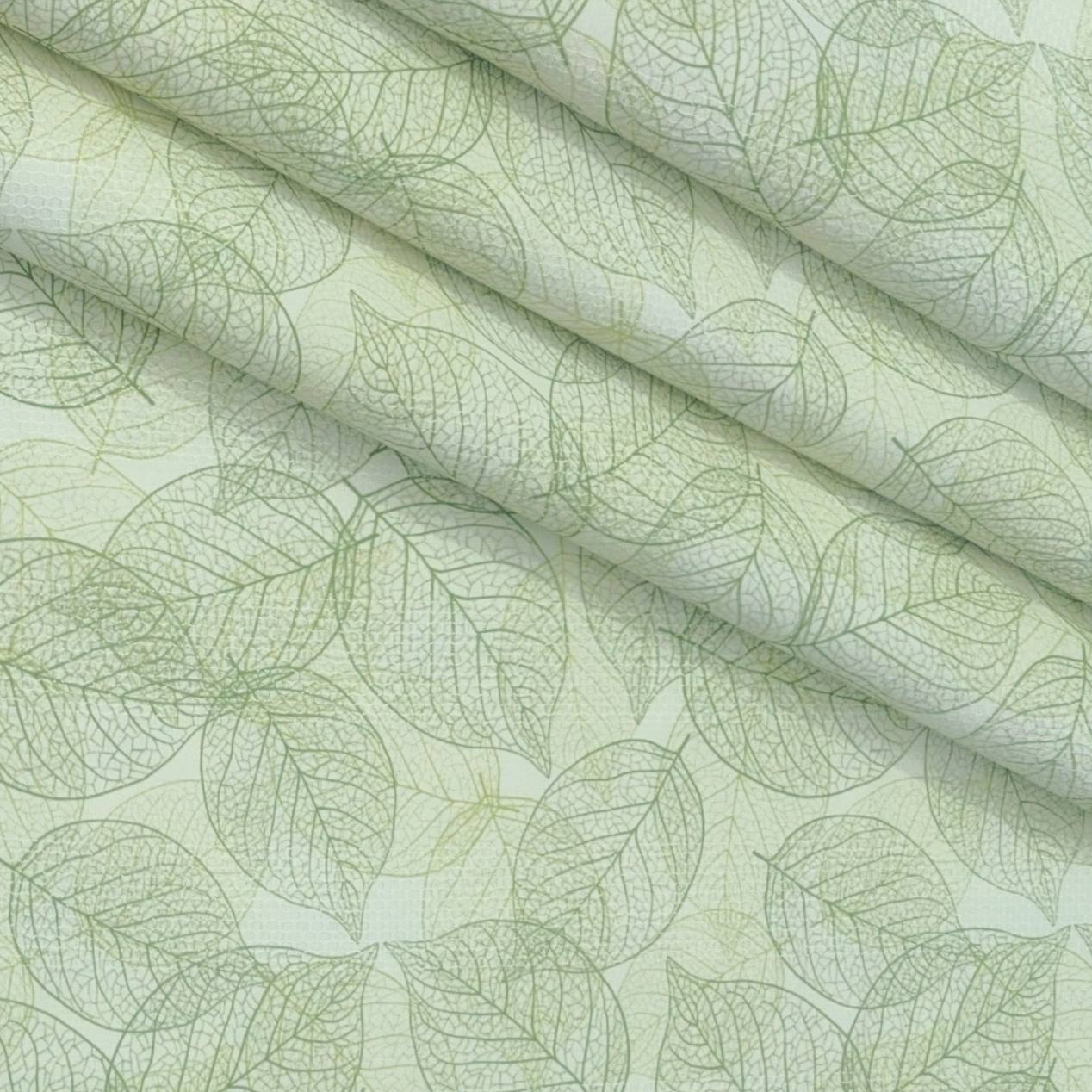 Shirt Fabric Mantire Poly Cotton Digital Print With Dobby Colour Light Green